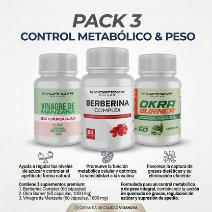 PACK 3 CONTROL METABÓLICO & PESO