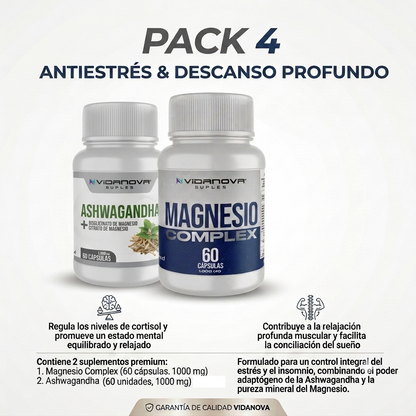 PACK 4 ANTIESTRÉS Y DESCANSO PROFUNDO