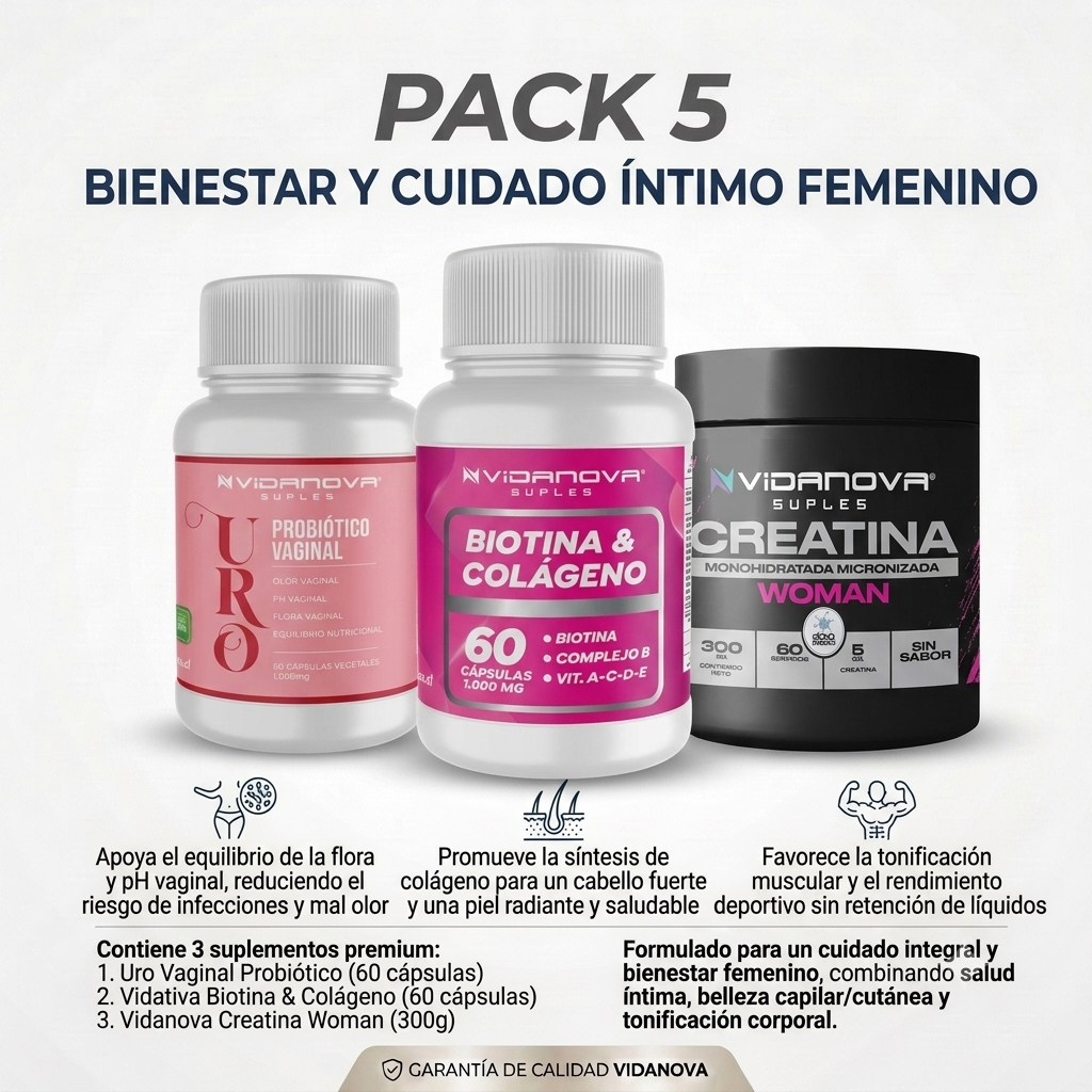 PACK 5 BIENESTAR Y CUIDADO ÍNTIMO FEMENINO